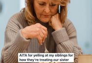 Man Watched His Siblings Gang Up On Their Divorced Sister Over Her Weight Instead Of Addressing Her Emotional Pain, So He Told Them Both To Back Off