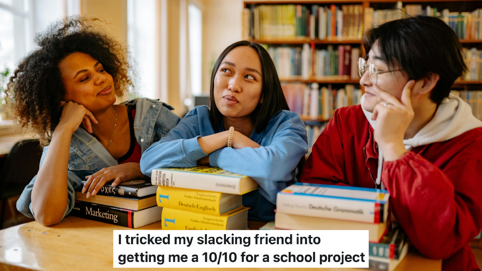 students in a group project