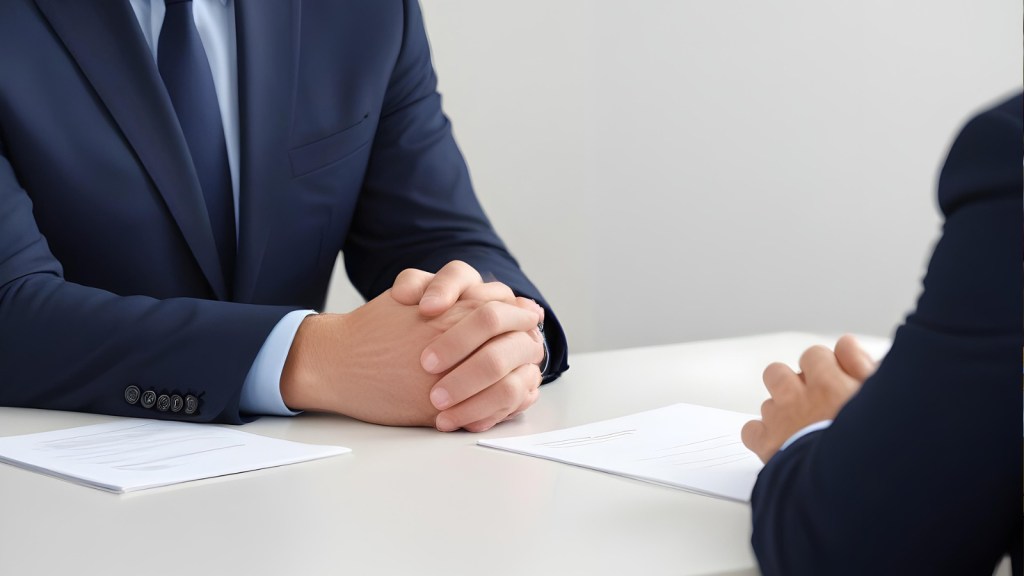 Business suits at a meeting