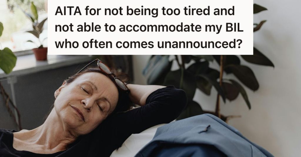 tired older woman sleeping on the couch