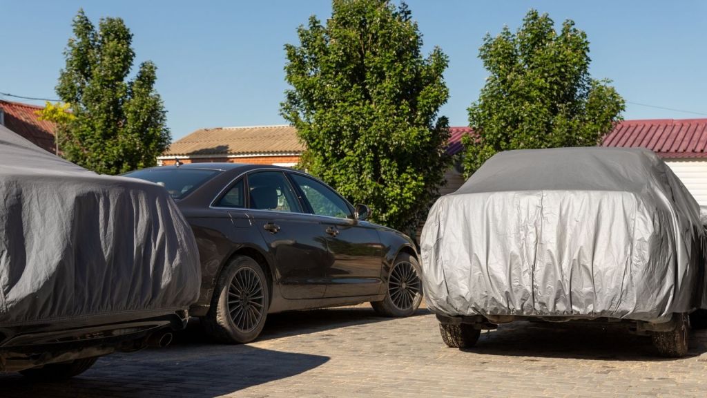 cars in a driveway