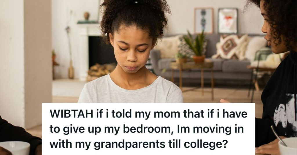 unhappy teenage girl fighting with her mother