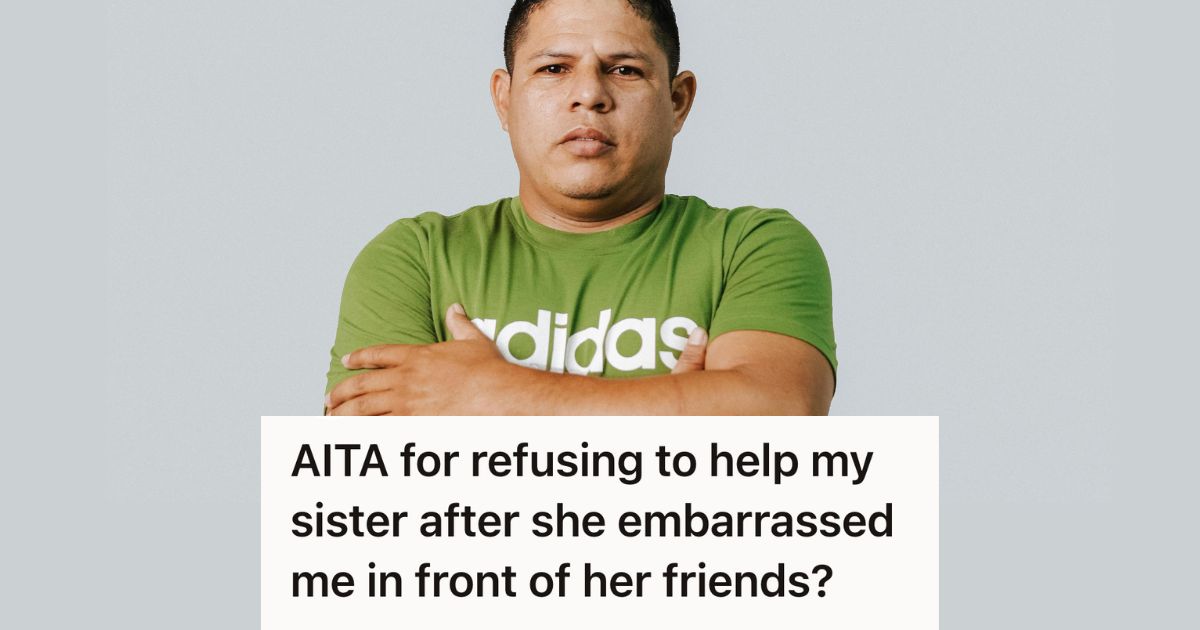 upset man in green shirt crossing his arms