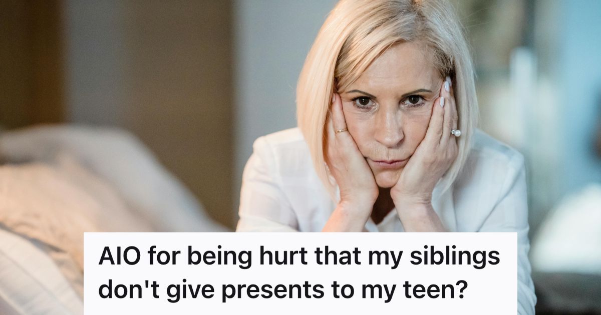 Woman Spent Years Spoiling Her Siblings Kids With Thoughtful Gifts And Trips, But When Her Own Child Was Overlooked By Her Relatives, She Began To Question Their Whole Dynamic upset older woman with hands on face