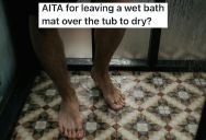 Teen Leaves Wet Bath Mat Hanging To Dry After Cleaning Up, But Gets Called Out In Family Group Chat And Told To “Try Harder”