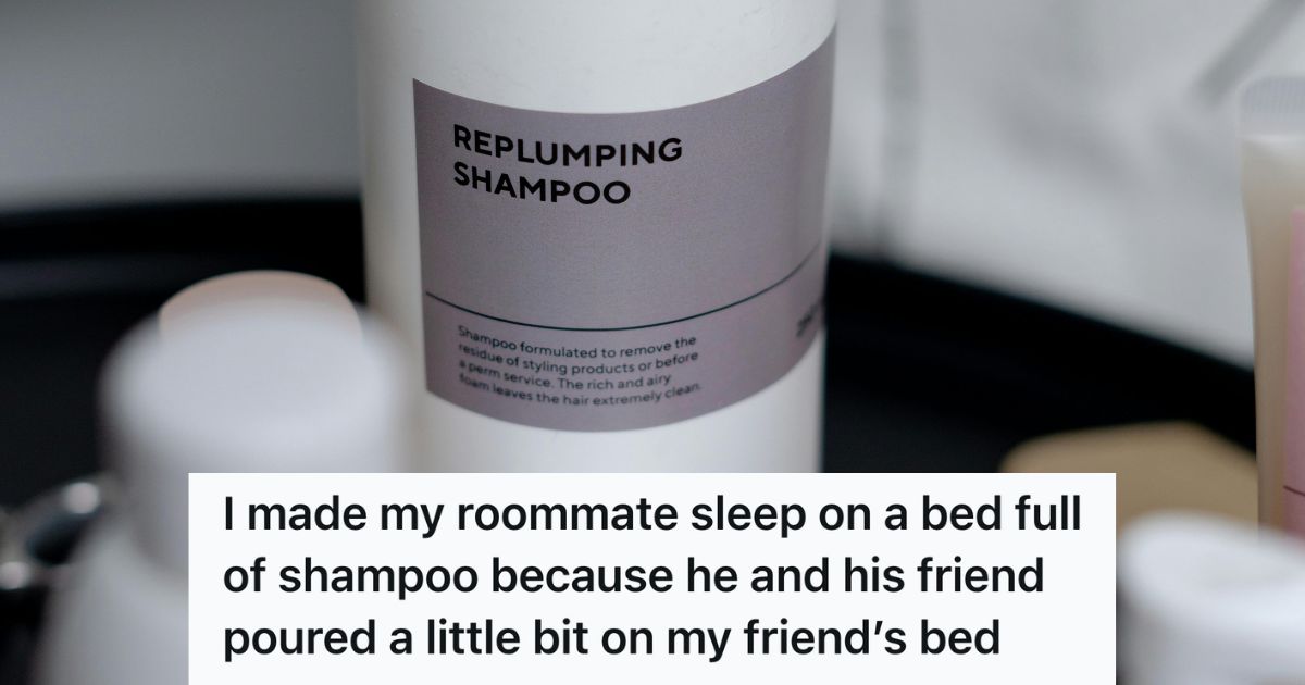 white shampoo bottle