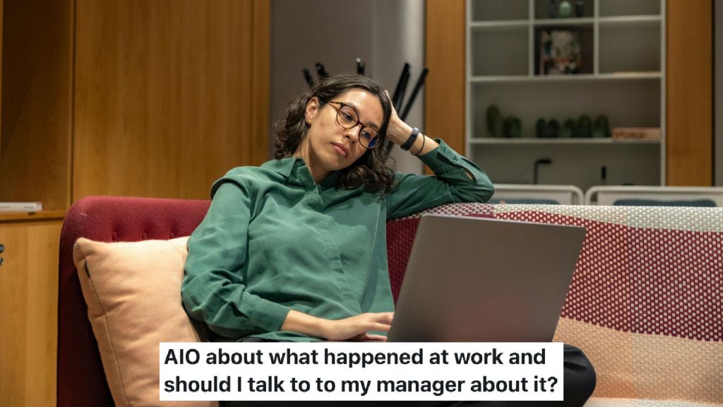 annoyed woman looking at laptop