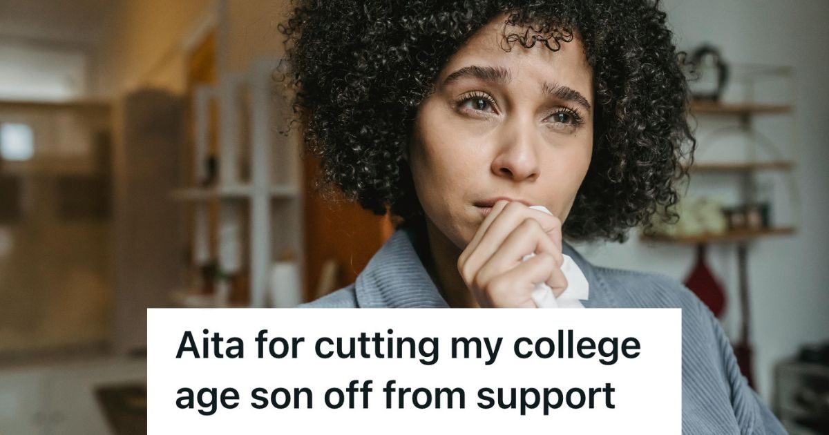 woman crying holding a tissue