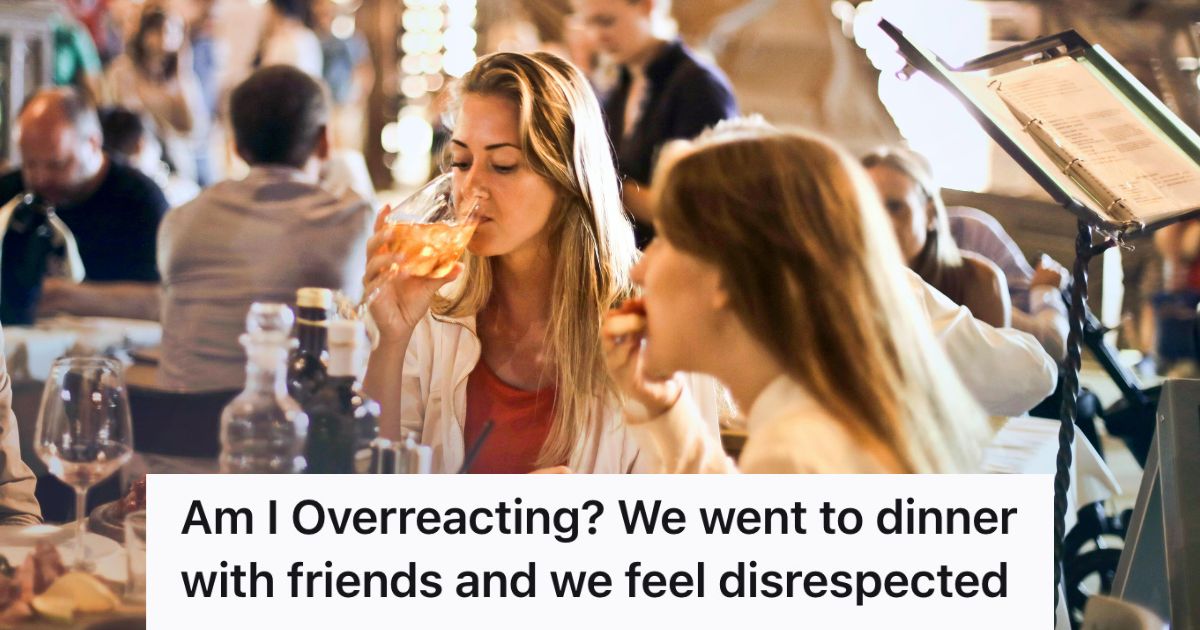 woman dining out with friends