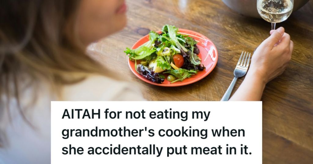 woman eating a salad