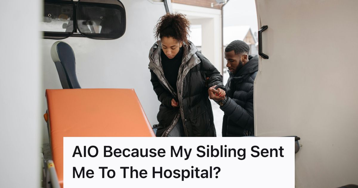 woman getting into ambulance