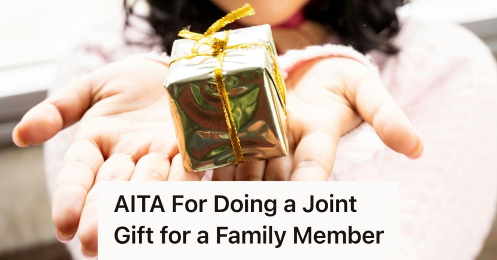 woman holding a small gift box