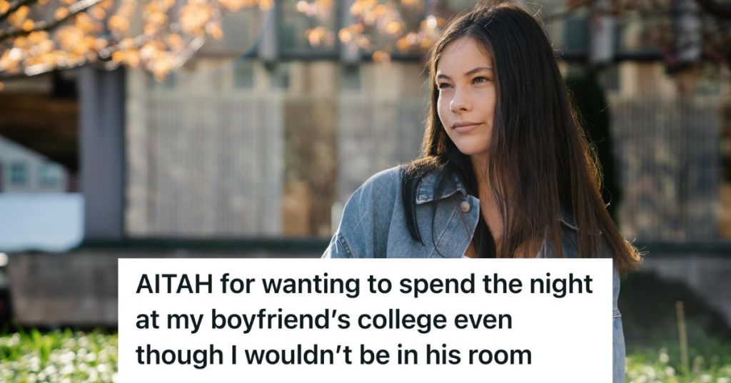 young college student sitting on campus