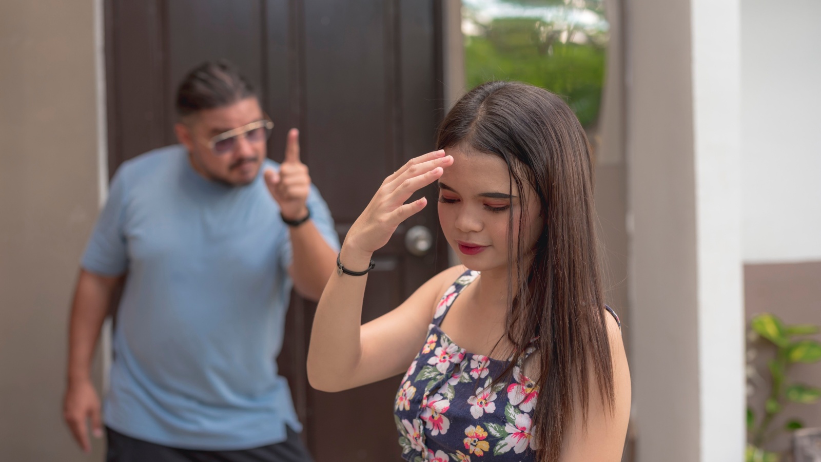 Angry man at teen