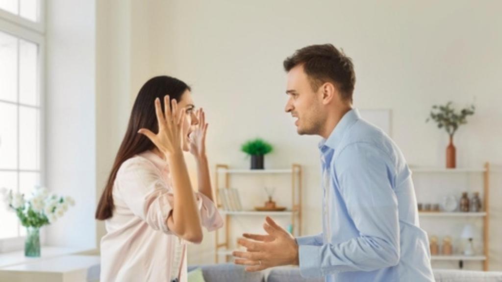 Two siblings arguing