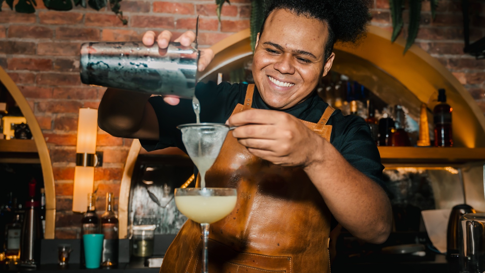 Bartender at work