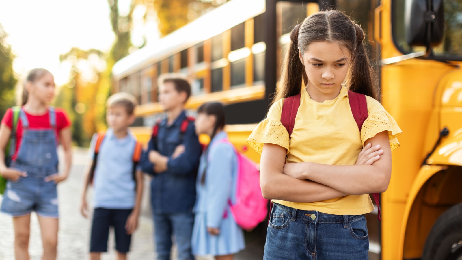 Student Leaving Private School for Public Education Faces Relentless Harassment From a Former Friend Desperate to Force Her Back Upset girl at school