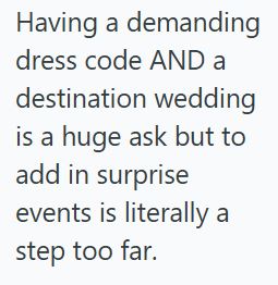Comment 2 161 The Destination Disaster: Couple Alters Wedding Dress Code After Guests Land, Leaving Travelers in a Financial Panic