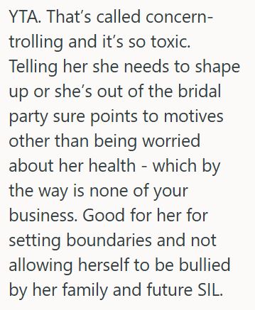 Comment 3 69 Bride to Be Reconsiders Bridesmaid Choice After Future Sister in Law’s Lifestyle Changes