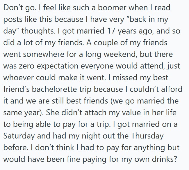 Comment 4 165 A Destination Bachelorette Party Proposal Leaves Friends Questioning the Price
