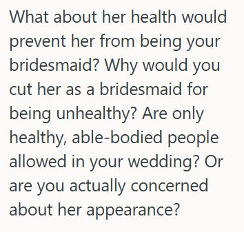 Comment 4 68 Bride to Be Reconsiders Bridesmaid Choice After Future Sister in Law’s Lifestyle Changes
