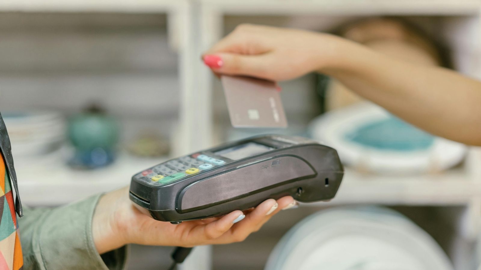 Tapping a card at checkout