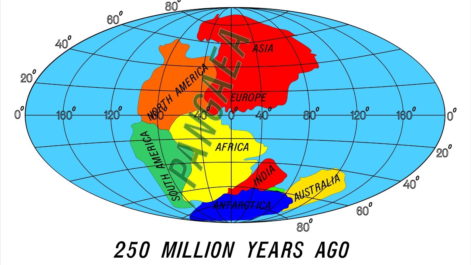 Map of ancient Earth