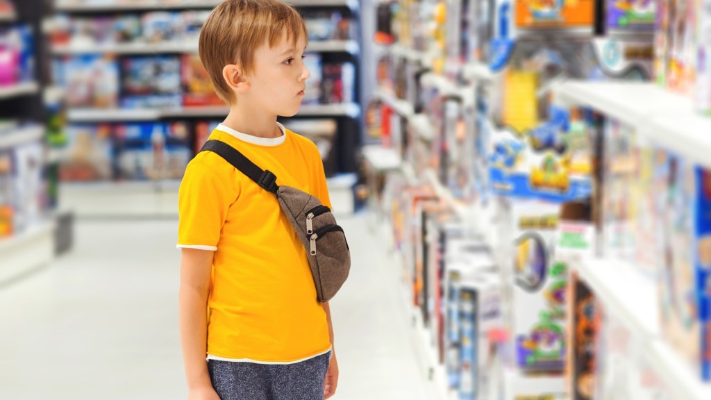 Little boy in a store