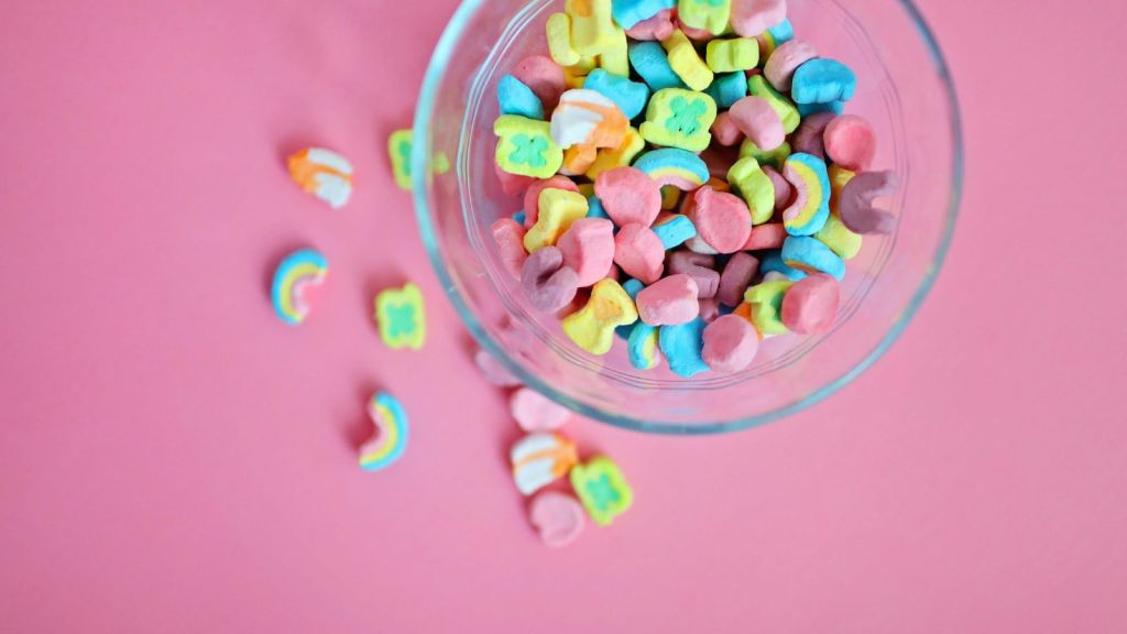 Bowl of colorful marshmallows