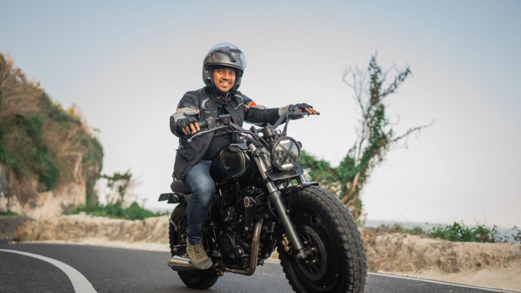 Man on a motorcycle