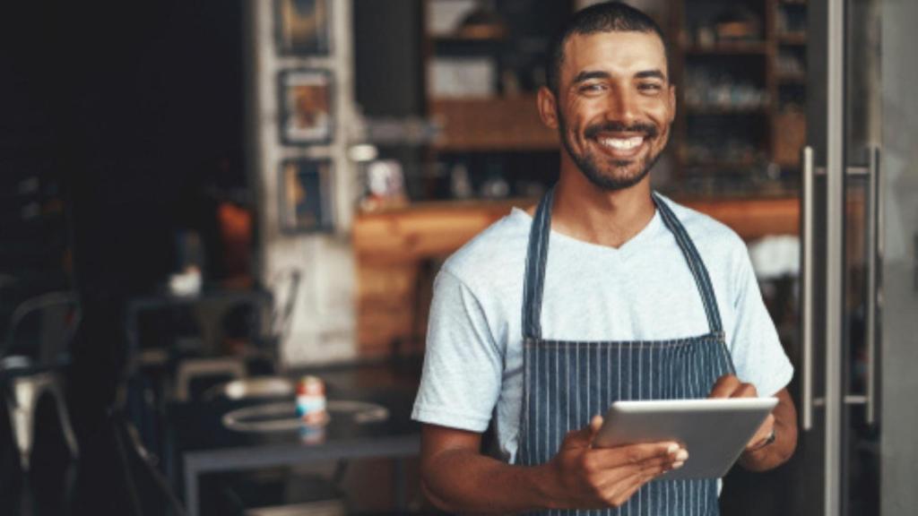 Man working at restaurant