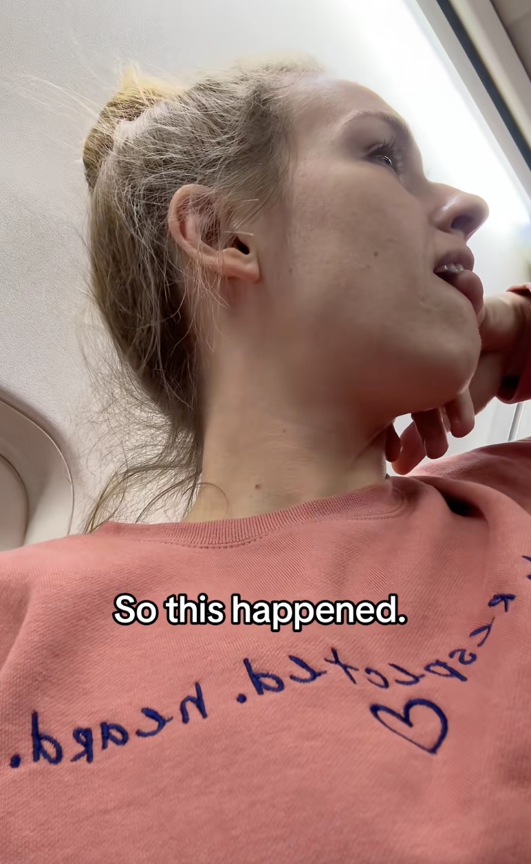 woman on a plane