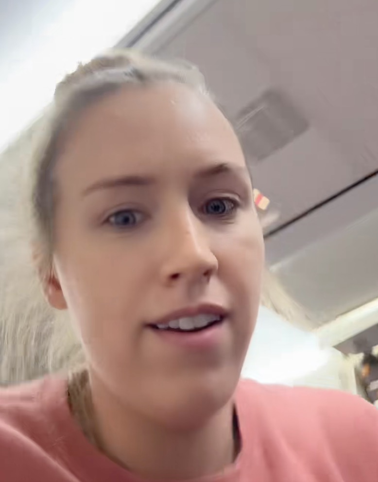 woman on a plane