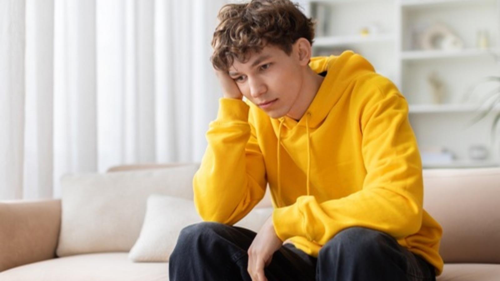 Troubled teen boy