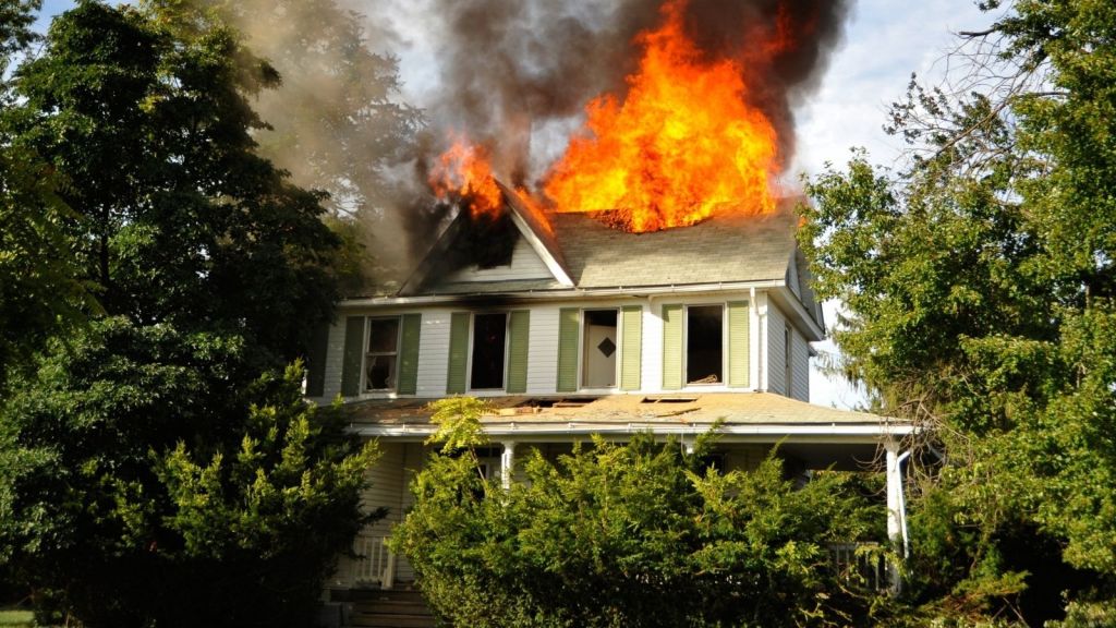 house on fire