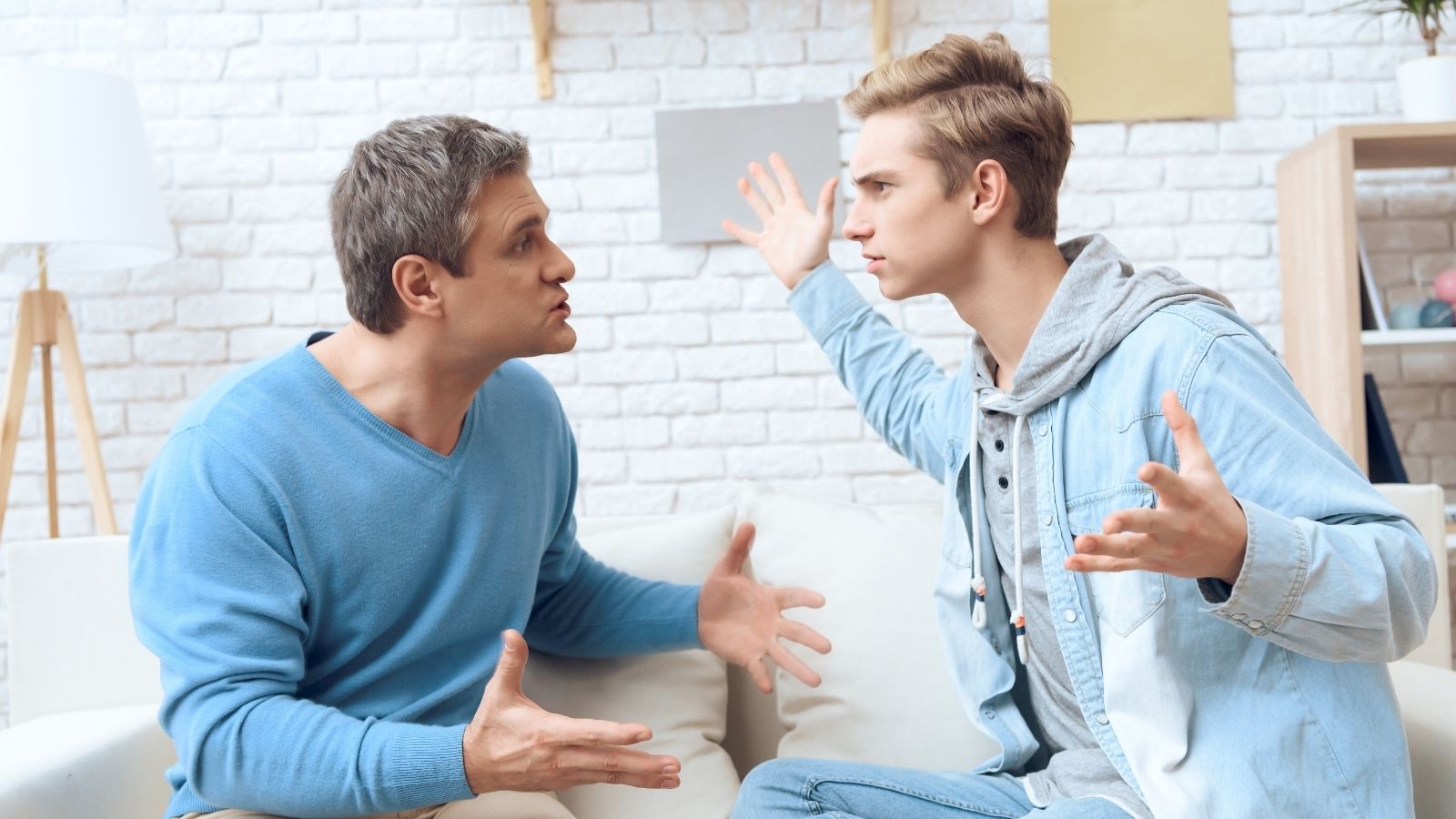 father and son arguing