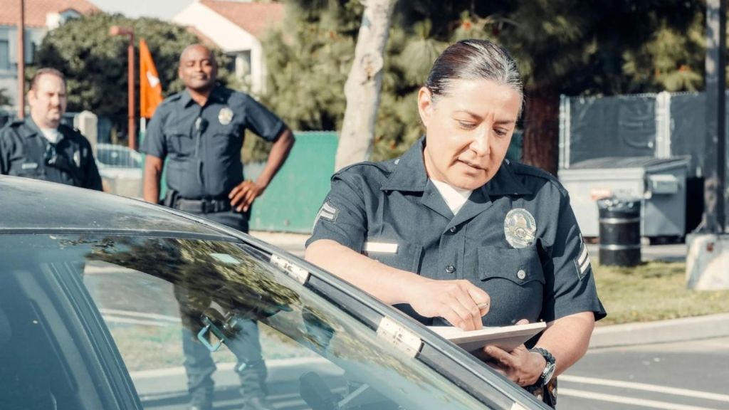 police officer writing a ticket