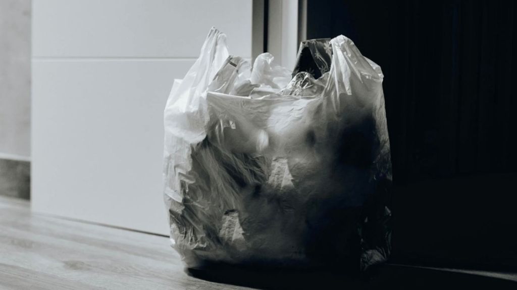 trash bag outside door