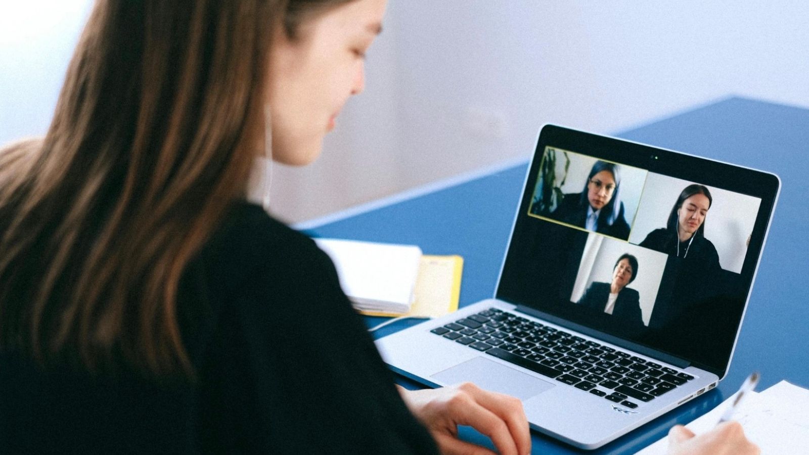 woman on a zoom call