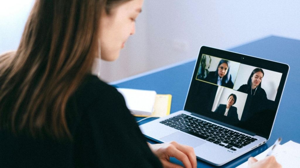 woman on a zoom call