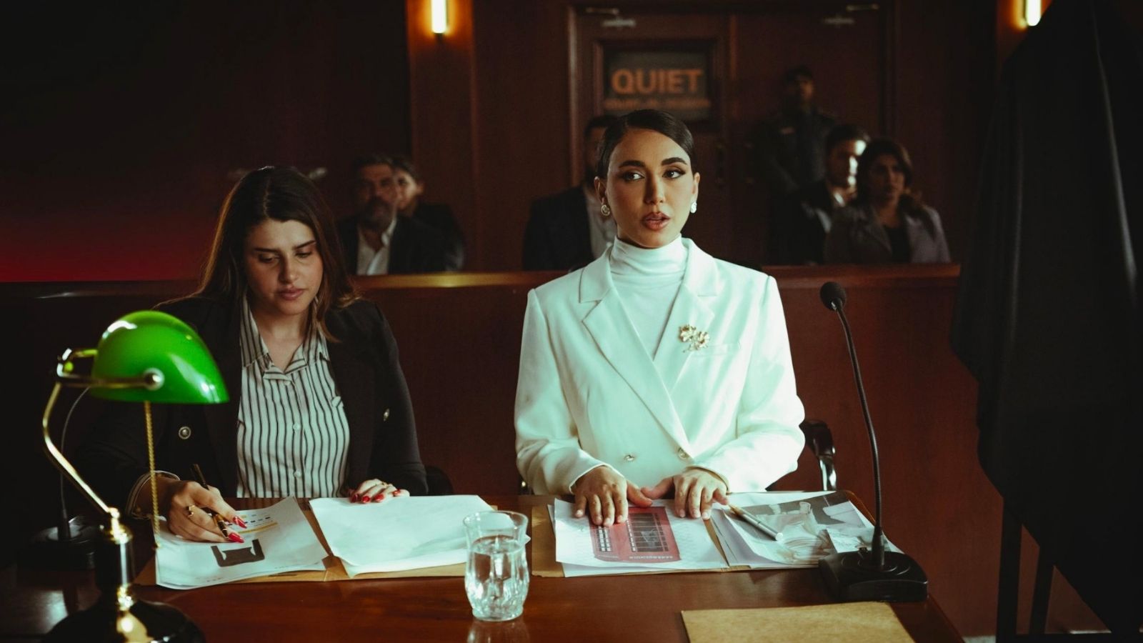 two female lawyers in court