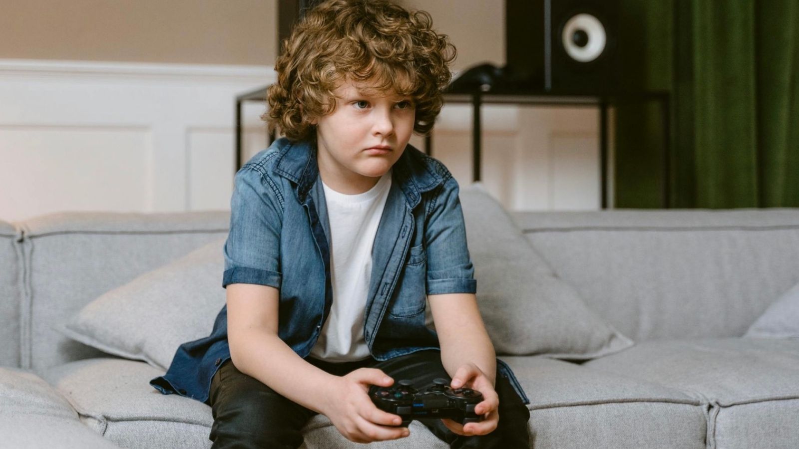boy playing video games