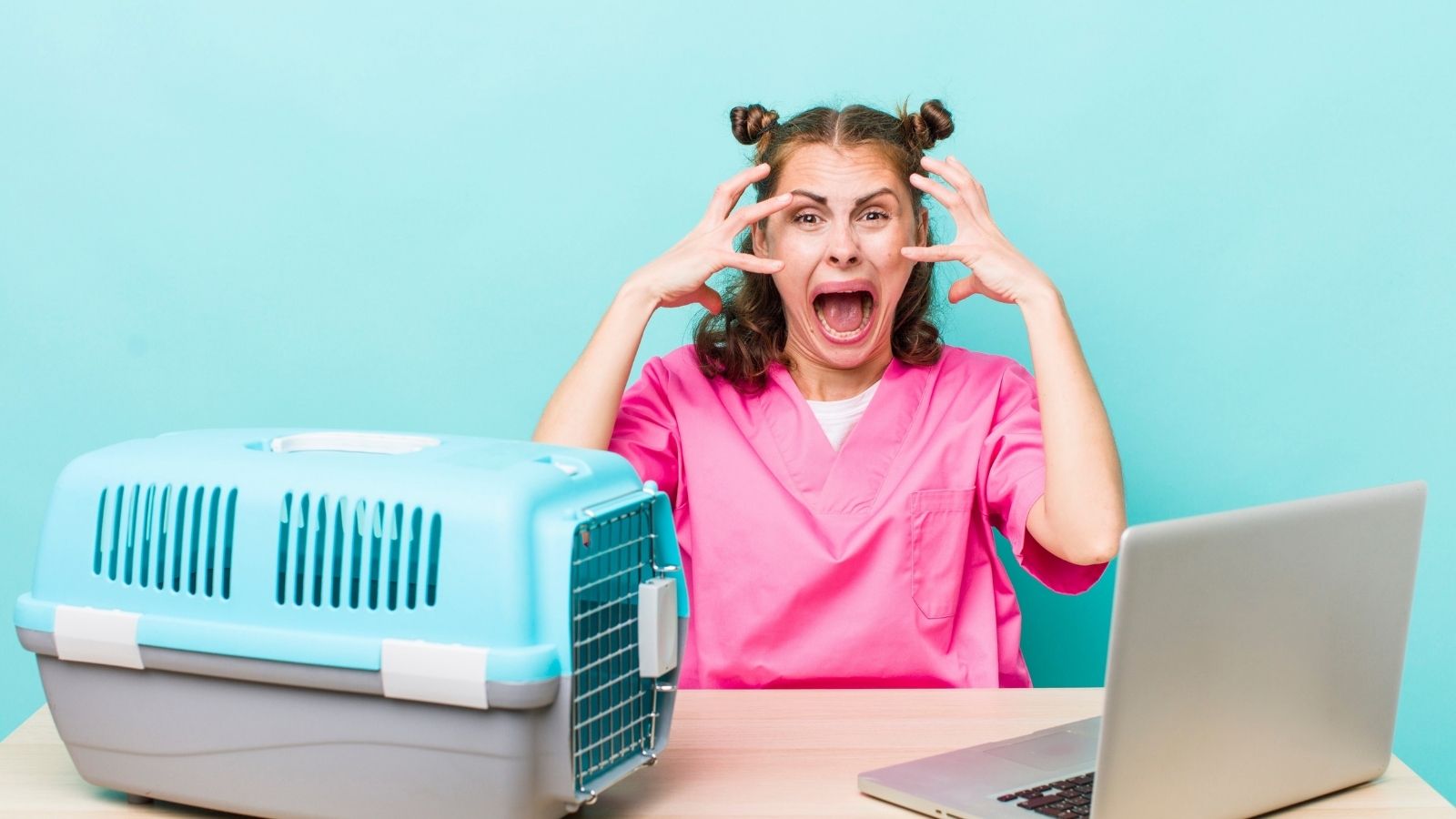 Student Training to Be a Veterinary Nurse Is Frustrated With Her Supervisor, so She No Longer Wants to Work With Her upset veterinary nurse in pink scrubs