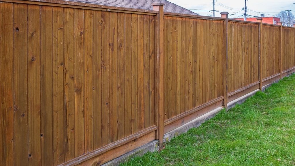 wooden privacy fence between houses