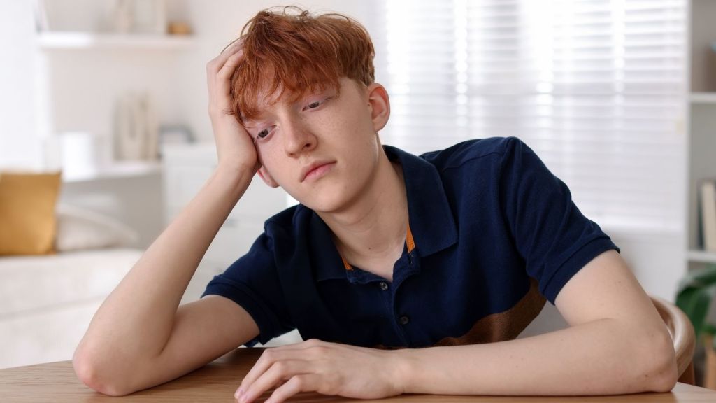 depressed teenage boy