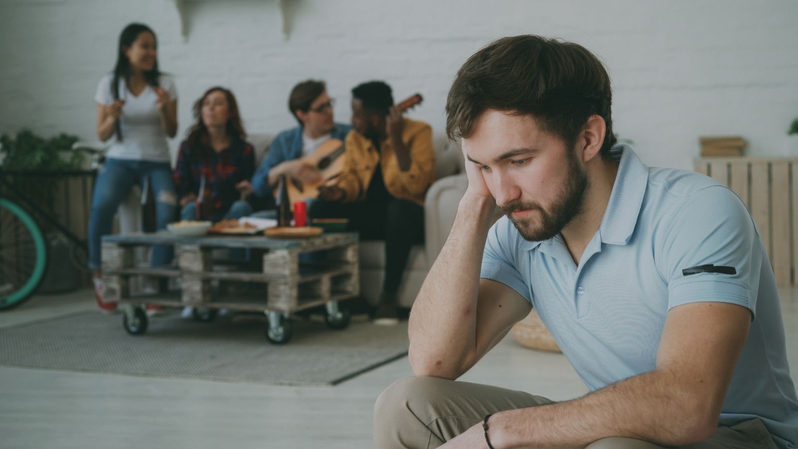 man upset with roommates