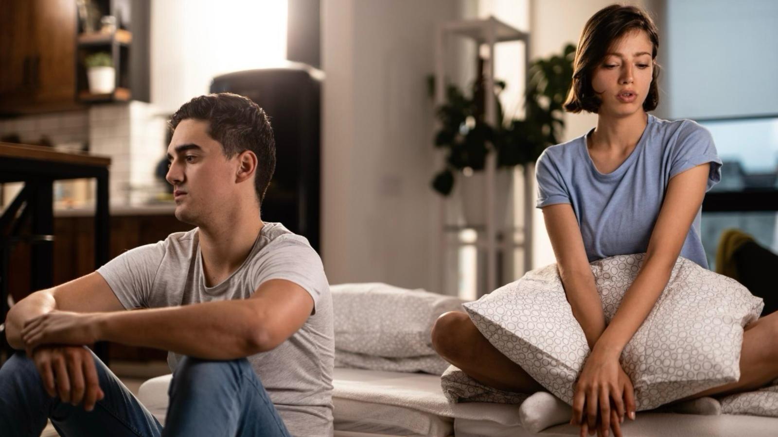 Man and woman having a silent argument