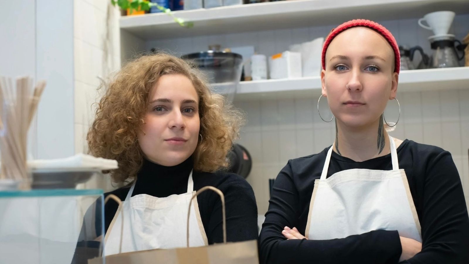 two female retail workers