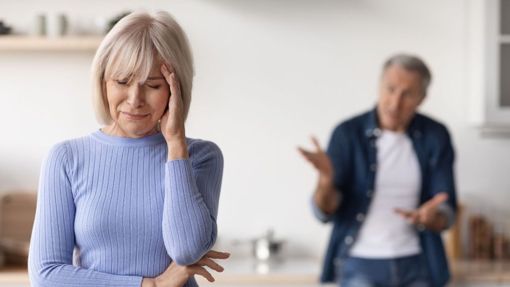 older couple arguing