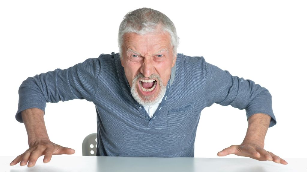 angry older man yelling